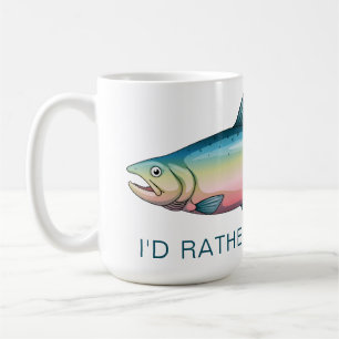 アイ·ダッシュ·レインボー·トラウト·魚釣り·マグ コーヒーマグカップ