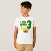『アイ・ディグ3キッズ3歳の誕生日建築』  Tシャツ (正面フル)