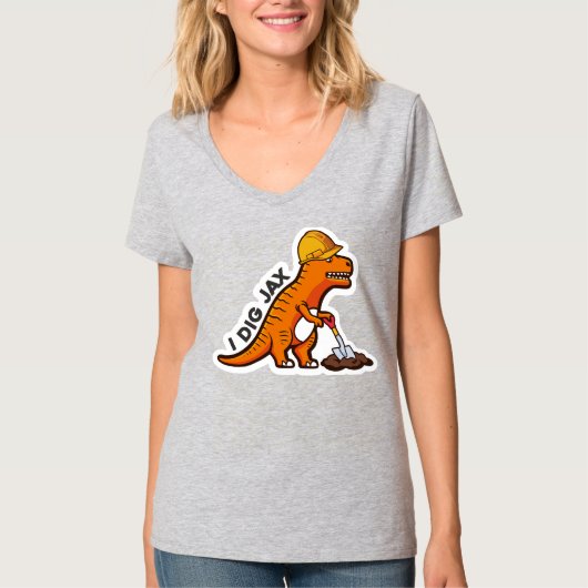アイ・ディグ・ジャックス VネックTシャツ Tシャツ (正面)