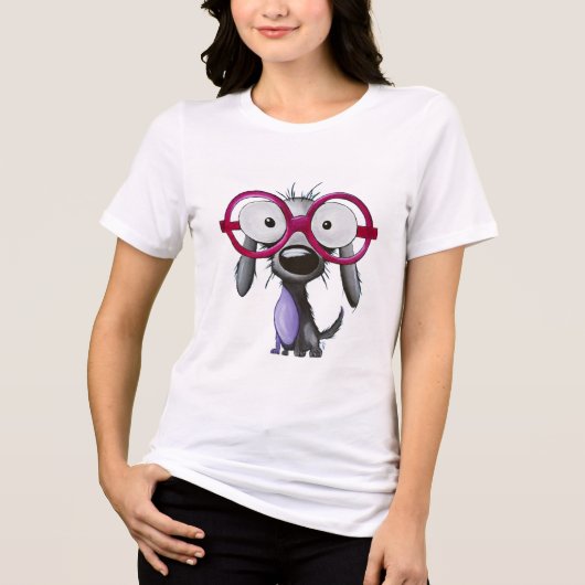 アイ・ドッグの女性用Tシャツ トライブレンドTシャツ (正面)