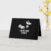 『アイ・ド・おもしろいマイ・スタント・バイク・カッコいいギフト・マン』 カード (黄色い花)