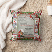 アイ・ネバー・ユ離れー・クリスマス・(鳥)ショウジョウコウカンチョウ・ナイス・ギフト クッション (ブランケット)