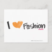 アイ ハート ファッション オレンジ ポストカード (正面)