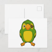 アイ・パッチをつけた海賊のパラオット ポストカード (正面/裏面)