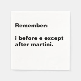 アイ・ビフォー・イー・カクテル・ナプキン スタンダードカクテルナプキン