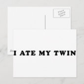 『アイ・マ食べイ・ツイン』 ポストカード (正面/裏面)