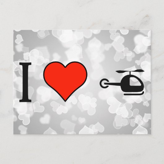 『アイ・ラブ・ウ飛んでいるィズ・ヘリコプター』 ポストカード (正面)