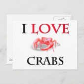 アイ・ラブ・カニ ポストカード (正面/裏面)