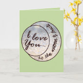 アイ・ラブ・トゥ・ザ・ムーン・アンド・バック カード (黄色い花)