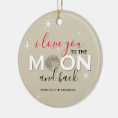 『アイ・ラブ・トゥ・ザ・ムーン・アンド・バック』 |名前と写真 セラミックオーナメント (左)