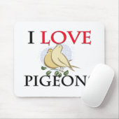 アイ・ラブ・ハト マウスパッド (マウス)