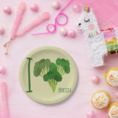 アイ・ラブ・ブロッコリー ペーパープレート (パーティー)