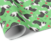 アイ·ラブ·マイ·コリ縁どー ラッピングペーパー (ロールコーナー)