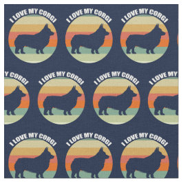 『アイ・ラブ・マイ・コーギ』 ファブリック