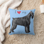 アイ・ラブ・マイ・ジャイアント・シュナウザー クッション (ブランケット)