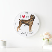 『アイ・ラブ・マイ・ステイン・コルソ』 ラージ壁時計 (ホーム)