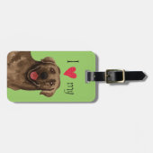 『アイ・ラブ・マイ・チョコレート・ラボ』 ラゲッジタグ (正面横)