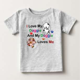 アイ·ラブ·マイ·ドギー·トドラー·ティー ベビーTシャツ