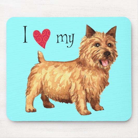 『アイ・ラブ・マイ・ノーウィッチ・テリア』 マウスパッド (正面)