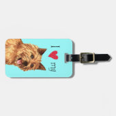 『アイ・ラブ・マイ・ノーウィッチ・テリア』 ラゲッジタグ (正面横)