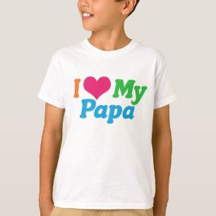 アイ・ラブ・マイ・パパ・キッズ Tシャツ