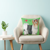 『アイ・ラブ・マイ・ビューア・テリア』 クッション (椅子)