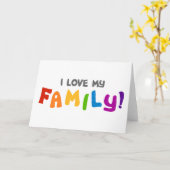 アイ・ラブ・マイ・ファミリー カード (黄色い花)