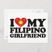 アイ・ラブ・マイ・フィリピノの彼女 ポストカード (正面/裏面)