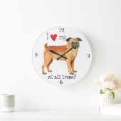 アイ·ラブ·マイ·プティ·ブラバンコン ラージ壁時計 (ホーム)