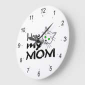 アイ・ラブ・マイ・ママ ラージ壁時計 (傾斜)