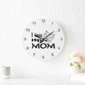 アイ・ラブ・マイ・ママ ラージ壁時計 (ホーム)