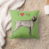 『アイ・ラブ・マイ・ワイマラナー』 クッション (ブランケット)