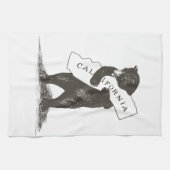 アイ・ラブ・ユー・カリフォルニア キッチンタオル (横)