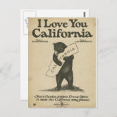 『アイ・ラブ・ユー・カリフォルニア・ハガキ』 ポストカード (正面/裏面)