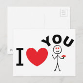 アイ・ラブ・ユー ポストカード (正面/裏面)