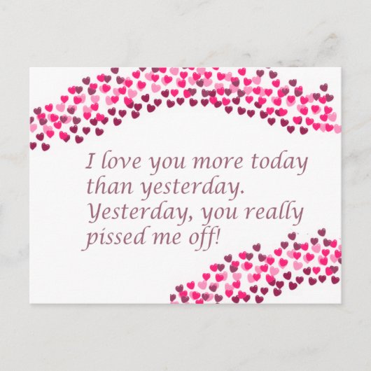 アイ・ラブ・ユー・モア・トゥデイ ポストカード (正面)