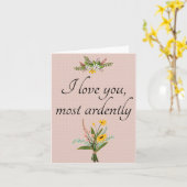 『アイ・ラブ・ユー・ラブ・ワン・プライドと偏見』 カード (黄色い花)