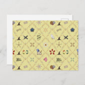 「アイ・ラブ・魔法」ダイヤモンドパターン ポストカード (正面/裏面)