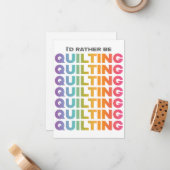 『アイ·リッド·レインボー·レターズ·キルティング·レインボー·レグラデーションターズ』 ノートカード (正面/裏面インサイチュ)