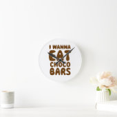 アイ・ワン・チョ食べコ・バー ラウンド壁時計 (ホーム)