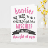 アウおもしろいンティいたずら誕生日 カード (黄色い花)