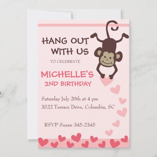 アウつるトバースデーパーティー 招待状 (正面)