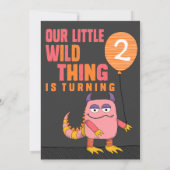 アウアズリトルワイルドモノ誕生日招待状 招待状 (裏面)