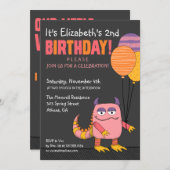 アウアズリトルワイルドモノ誕生日招待状 招待状 (正面/裏面)