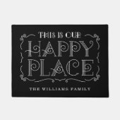 アウア·ハッピー·プレイス|カスタマイズ可能なウェルカムマット ドアマット (正面)