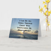 アウェ活気づけるズ·フィリピアン4:13聖なる書物、 経典詩 カード (黄色い花)