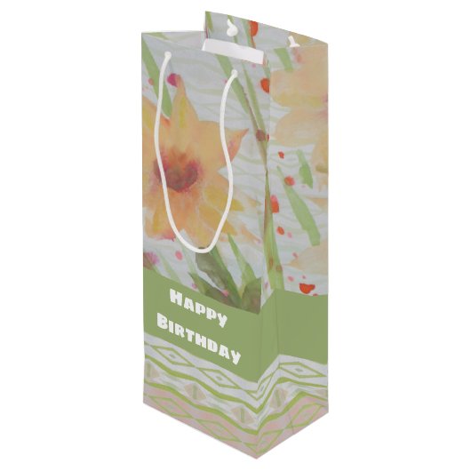 アウォーターカラーフローラトールボトル抱き枕 ワインギフトバッグ (裏面アングル)