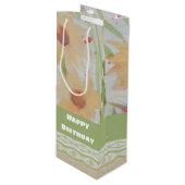 アウォーターカラーフローラトールボトル抱き枕 ワインギフトバッグ (正面アングル)