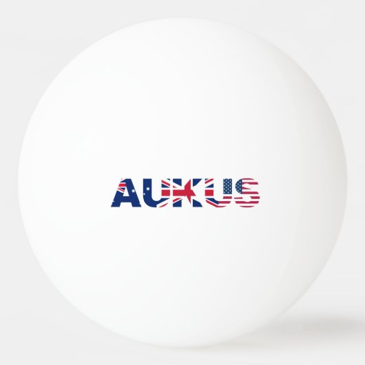 アウクス・アウ・英国安保条約旗 卓球ボール (正面)