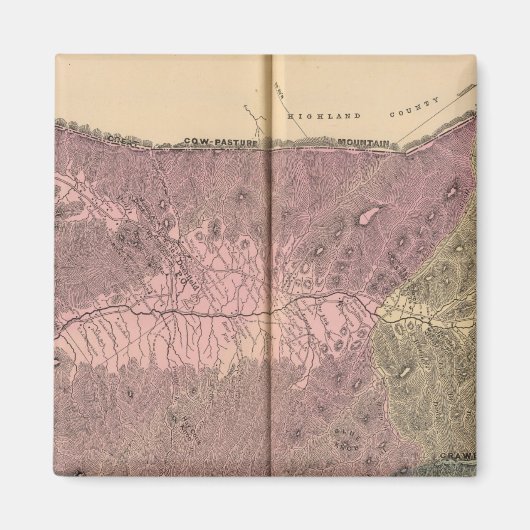 アウグスタ郡の牧草地 マグネット (正面)